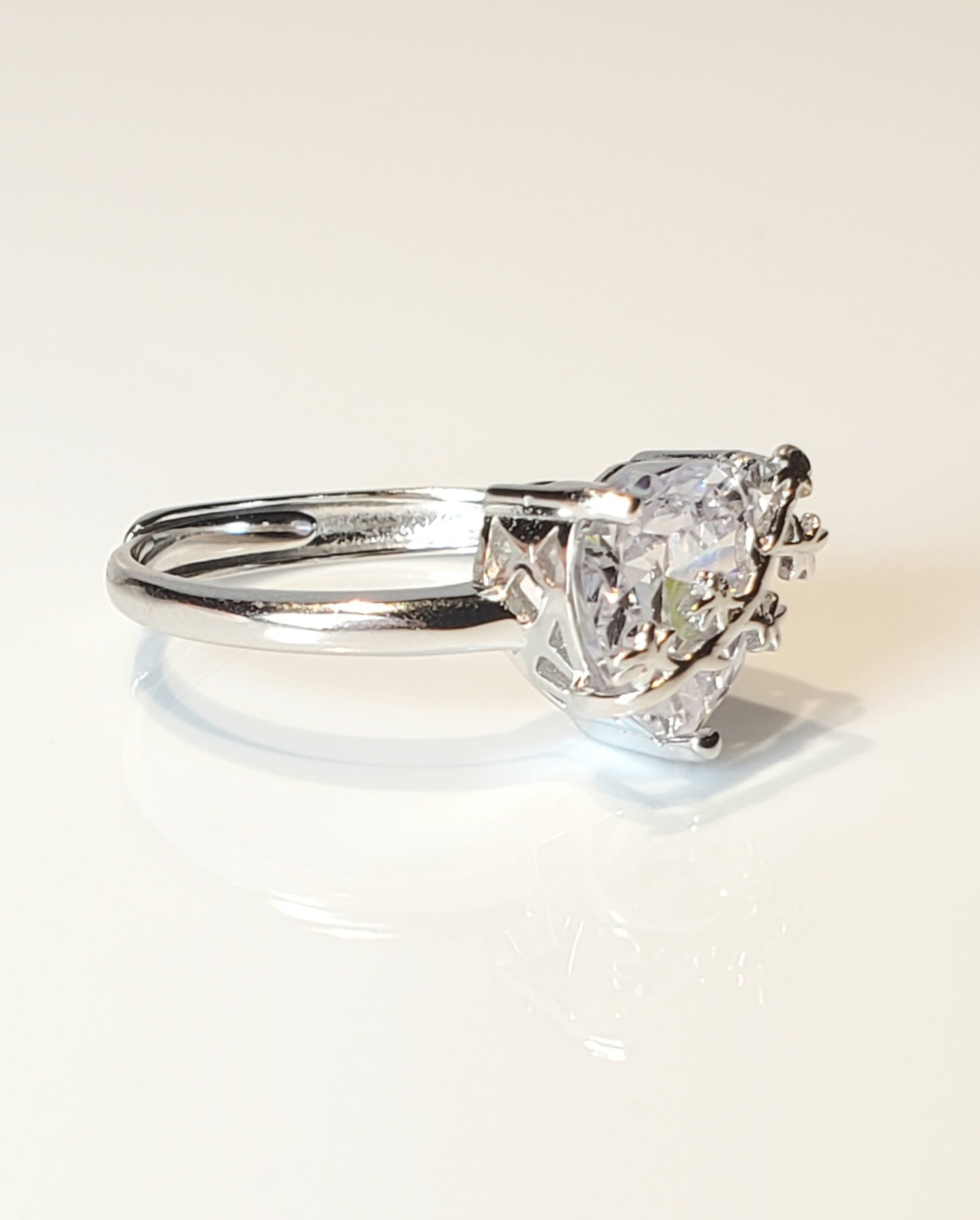 Chaste heart of st. Joseph white ring image 1
