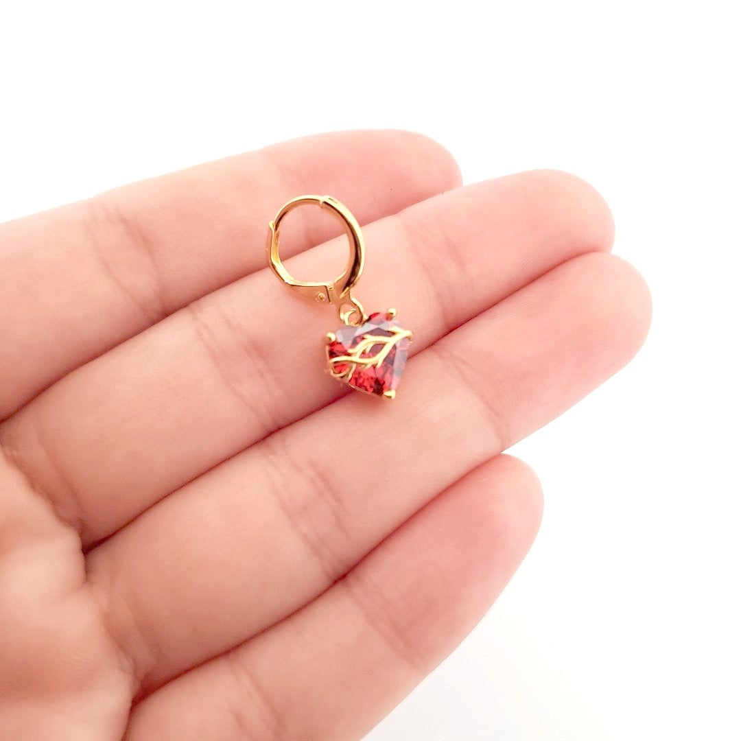 Sacred heart Drop earrings | GLP image 2