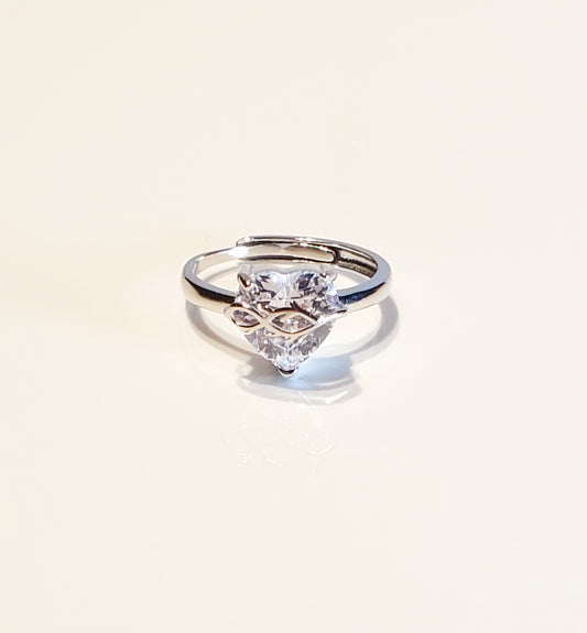 Sacred heart of Jesus ring white image 0