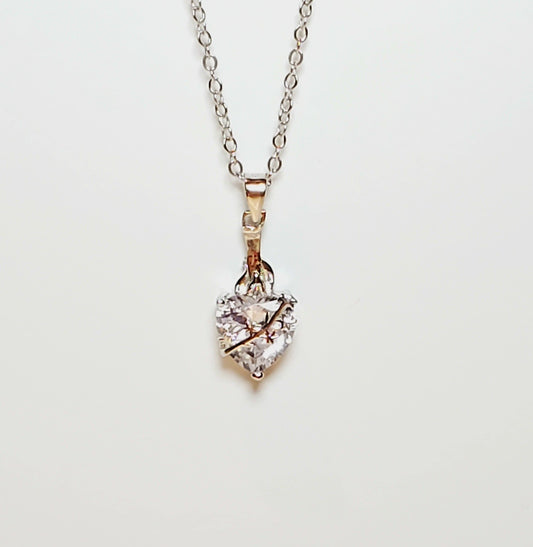 Chaste Heart of St. Joseph necklace white image 0