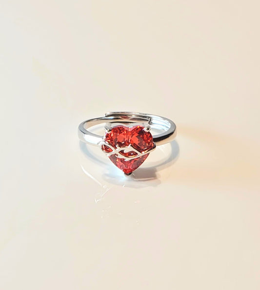 Sacred heart of Jesus ring silver image 0