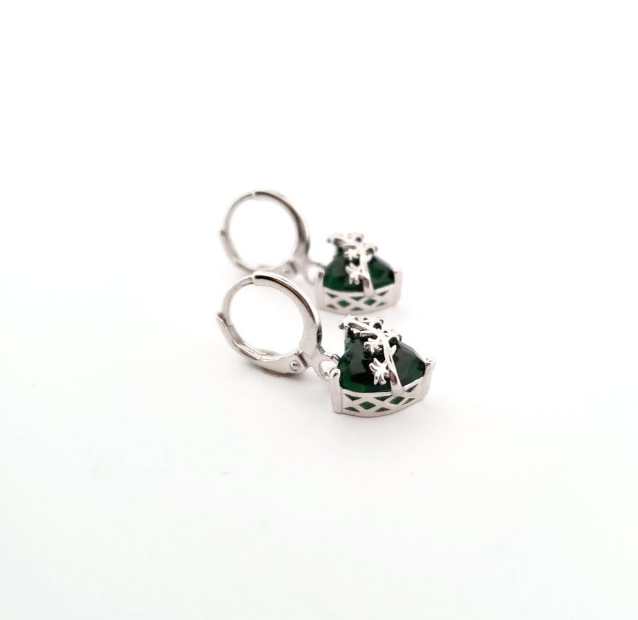 Chaste heart Drop earrings | silver image 0