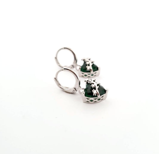 Chaste heart Drop earrings | silver image 0