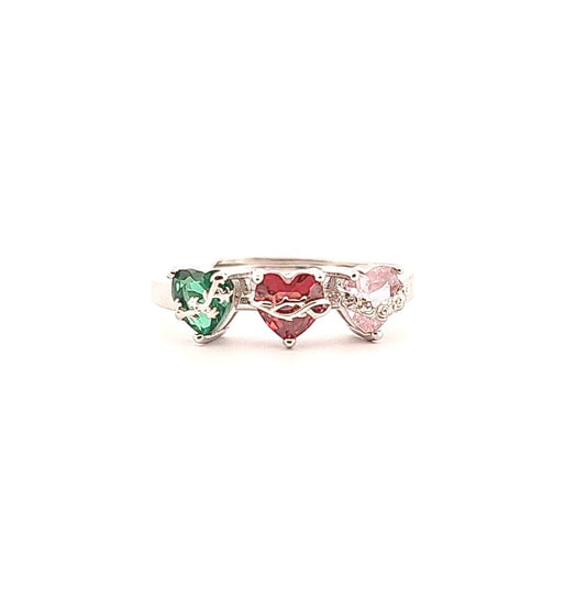Sacred heart | Immaculate heart | Chaste heart | silver ring  image 0