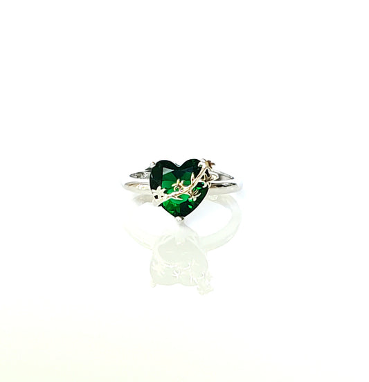 Chaste heart of st. Joseph ring silver image 0