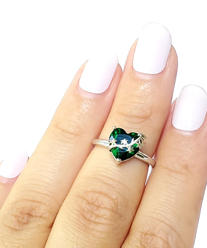 Chaste heart of st. Joseph ring silver image 1
