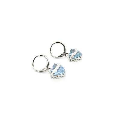 Immaculate Heart Drop earrings | silver | Blue image 0