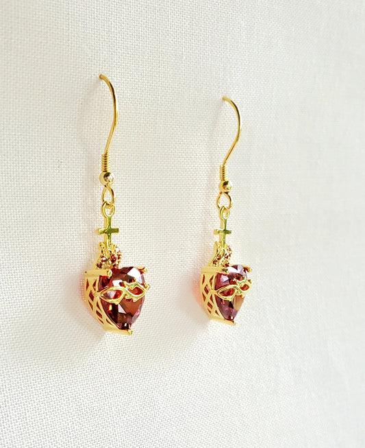 Sacred heart Dangle earrings image 0