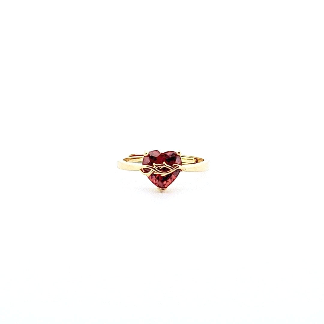 Sacred heart ring | small heart stone – Saints of Heart
