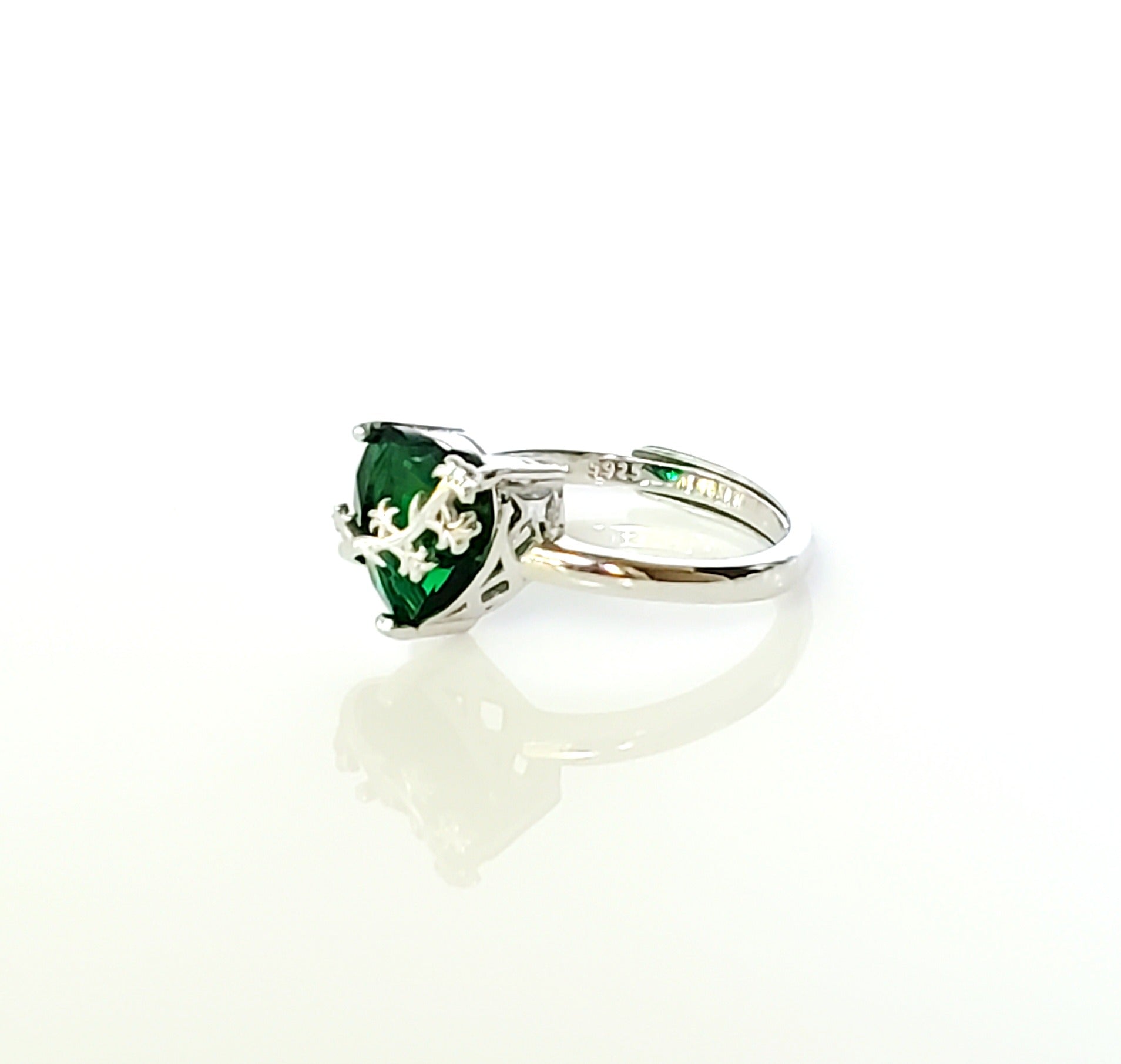Chaste heart of st. Joseph ring silver image 2